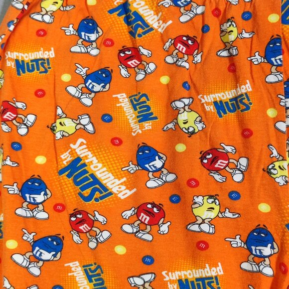 M&M's Surrounded by Nuts pyjama pants men's size XL orange with graphic design - Picture 9 of 13